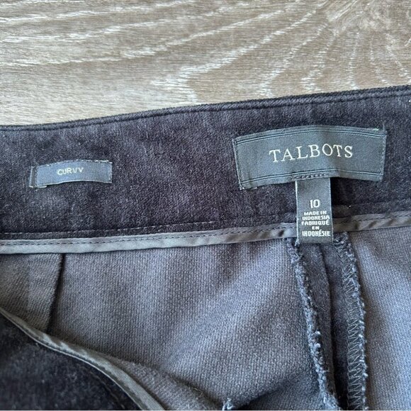 Talbots Black Curvy Slim Fit Velveteen Pants - Picture 6 of 13